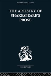 book The Artistry of Shakespeare's Prose
