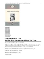 book The woman who toils: being the experiences of two gentlewomen as factory girls