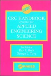 book CRC Handbook of Tables for Applied Engineering Science