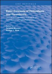 book Basic Concepts Of Hemostasis