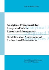 book Analytical framework for integrated water resources management: guidelines for assessment of institutional frameworks