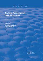 book Toxicity Testing Using Microorganisms