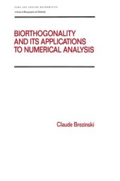 book Biorthogonality and its applications to numerical analysis