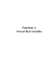 book Functions of several real variables