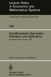 book Nondifferentiable optimization: motivations and applications