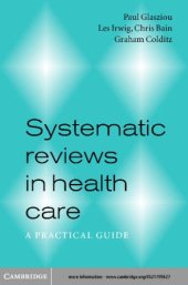 book Systematic reviews in health care a practical guide