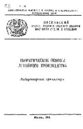 book №434 Теоретические основы литейного производства: лаб. практикум