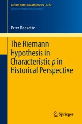 book The Riemann hypothesis in characteristic p in historical perspective