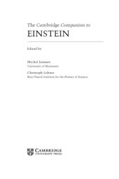 book The Cambridge companion to Einstein