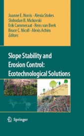 book Slope stability and erosion control: ecotechnological solutions