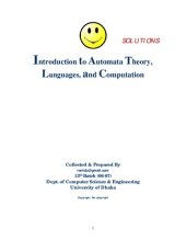 book Introduction to Automata Theory, Languages, and Computation Solutions