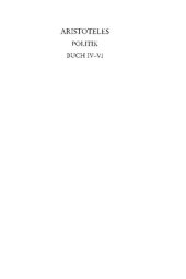 book Aristoteles: Politik. Buch IV - VI