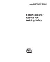 book Aws D16. 1m/d16. 1 AWS D16. 1M/D16. 1: 2018, Specification for Robotic Arc Welding Safety: 2018, Specification for Robotic Arc Welding Safety