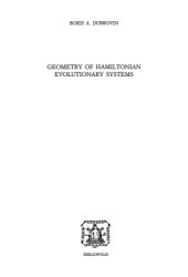 book Geometry of Hamiltonian evolutionary systems