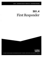 book SEC501.4: First Responder