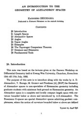 book An introduction to the geometry of Alexandrov spaces