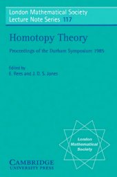 book Homotopy theory. Proc. Durham symposium 1985