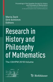 book Research in history and philosophy of mathematics