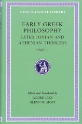 book Early Greek Philosophy, Volume VI: Later Ionian and Athenian Thinkers, Part 1 (with correction)