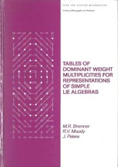 book Tables of Dominant Weight Multiplicities for Representations of Simple Lie Algebras