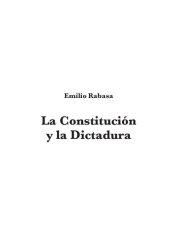 book La Constitución y la Dictadura