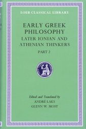 book Early Greek Philosophy, Volume VII: Later Ionian and Athenian Thinkers, Part 2 (with correction)