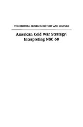 book American Cold War Strategy: Interpreting NSC 68