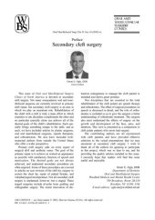 book Secondary cleft surgery