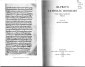 book Aelfric's Catholic homilies: text. The first series