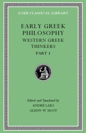 book Early Greek Philosophy, Volume IV: Western Greek Thinkers, Part 1