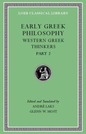 book Early Greek Philosophy, Volume V: Western Greek Thinkers, Part 2