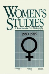 book Women's studies : a recommended core bibliography 1980-1985