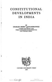 book Constitutional Developments in India