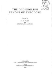 book The Old English Canons of Theodore