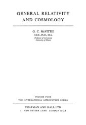 book General Relativity and Cosmology