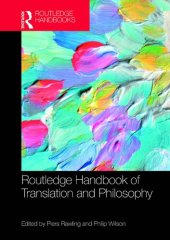 book The Routledge handbook of translation and philosophy