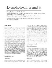 book Lymphotoxin α and β