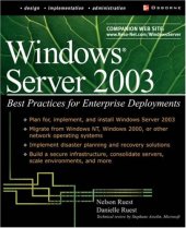 book Windows Server 2003: best practices for enterprise deployments