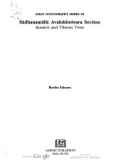 book Asian Iconography Series III, Sādhanamālā: Avalokiteśvara section, Sanskrit and Tibetan texts