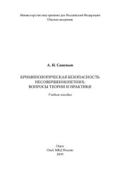 book Криминологическая безопасность несовершеннолетних, вопросы теории