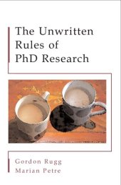 book The Unwritten Rules of PhD Research