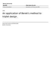 book Max Berek lens design method to triplet design