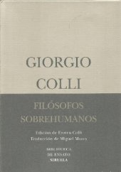 book Filósofos sobrehumanos