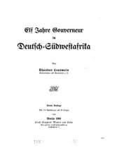 book Elf Jahre Gouverneur in Deutsch-Südwestafrika