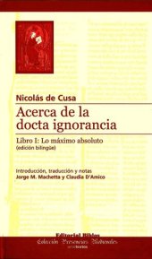 book Acerca de la docta ignorancia. Libro I