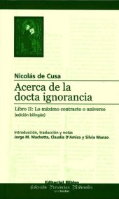 book Acerca de la docta ignorancia. Libro II