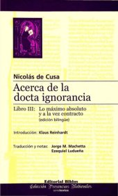 book Acerca de la docta ignorancia. Libro III