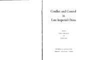 book Conflict and Control in Late Imperial China