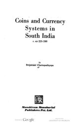 book Coins and currency systems in South India, c. A.D. 225-1300