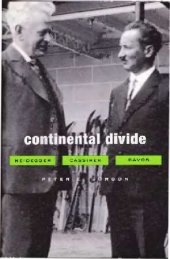 book Continental Divide: Heidegger, Cassirer, Davos